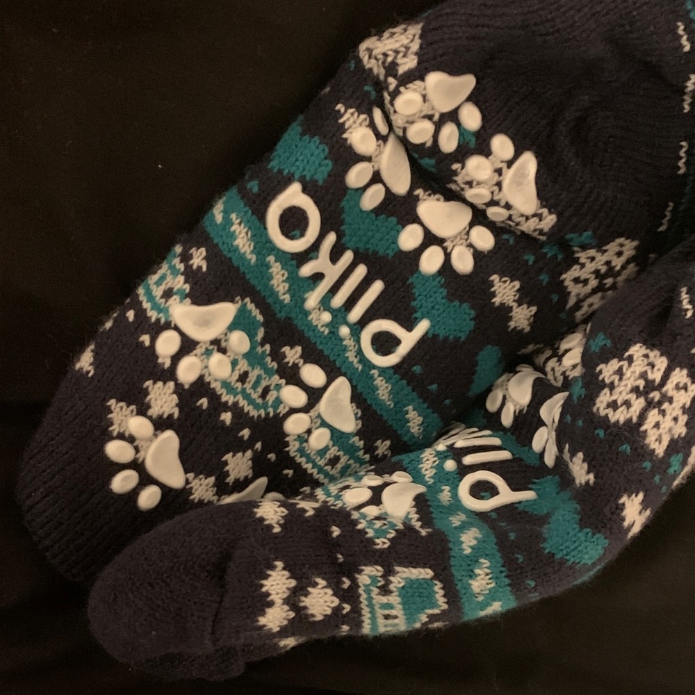 Piika Blue Patterned Slippers - Picture 3 of 3